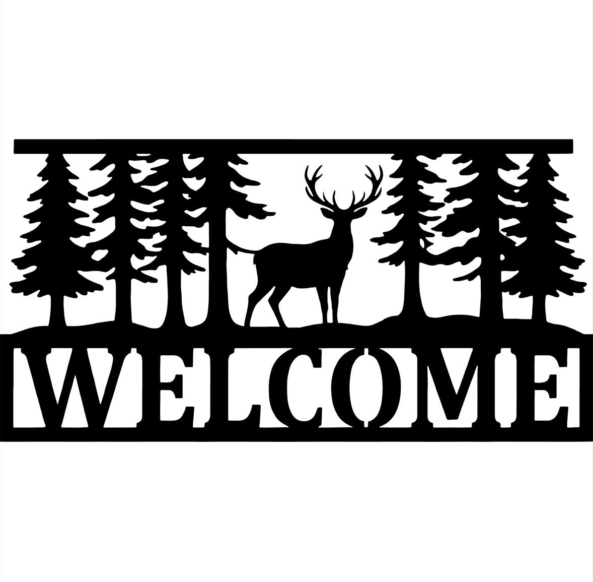 Tablica Dekoracyjna Jeleń w Lesie „Welcome”