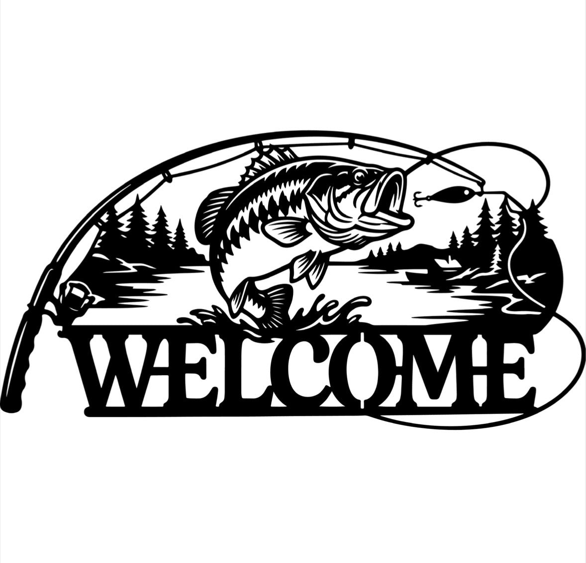 Tablica Dekoracyjna Wędkarz „Welcome”