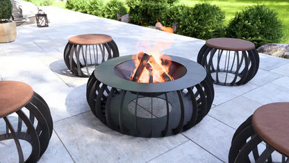 "Sphere Lounge" Garden Furniture Set with Fire Pit