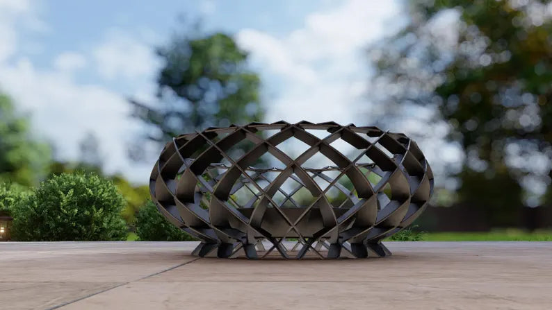 Openwork Garden Fire Pit "Nest" 86 cm