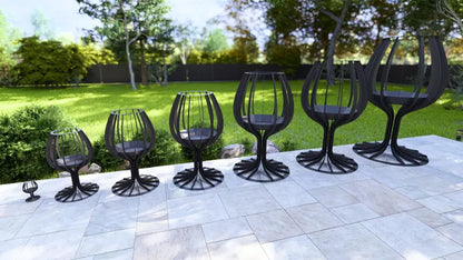 Garden Fire Pit / Candle Holder "Goblet Fire"