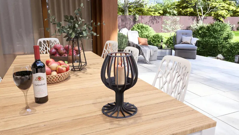 Garden Fire Pit / Candle Holder "Goblet Fire"