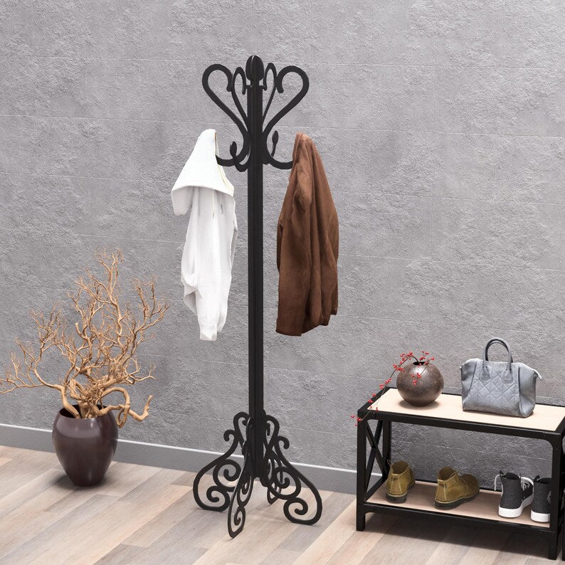 Metal Standing Clothes Rack Vintage Classic - Metal Loft Decoration for the Hallway