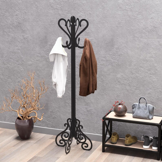 Metalowy Wieszak Stojący Vintage Klasik – Metalowa Dekoracja Loft do Przedpokoju