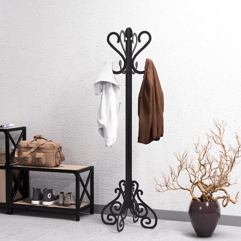 Metal Standing Clothes Rack Vintage Classic - Metal Loft Decoration for the Hallway