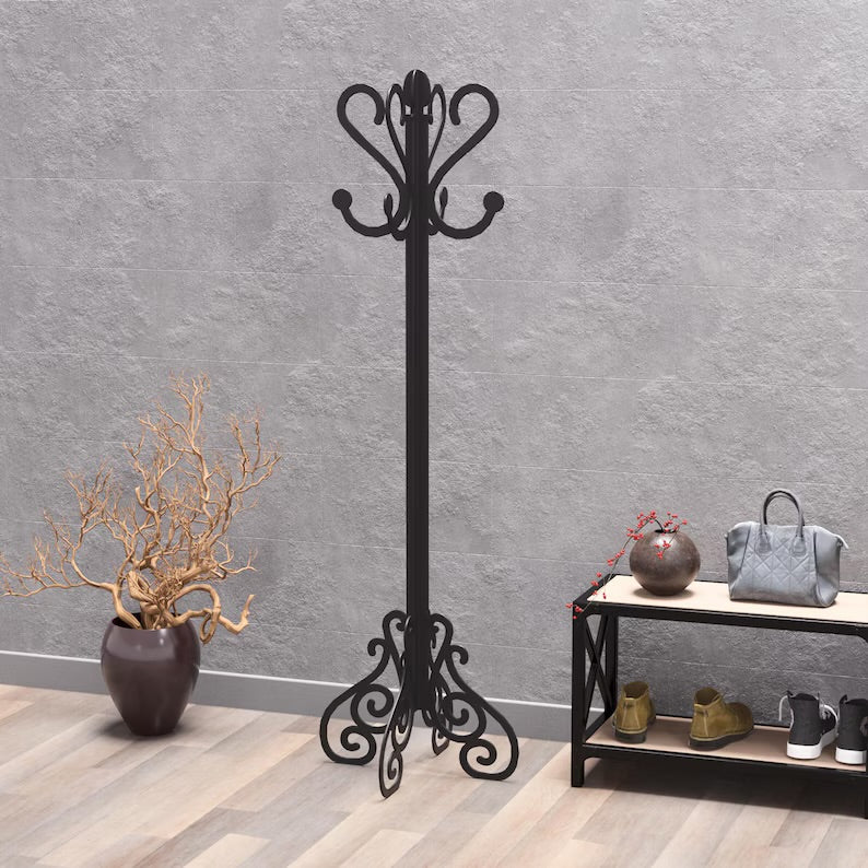 Metal Standing Clothes Rack Vintage Classic - Metal Loft Decoration for the Hallway