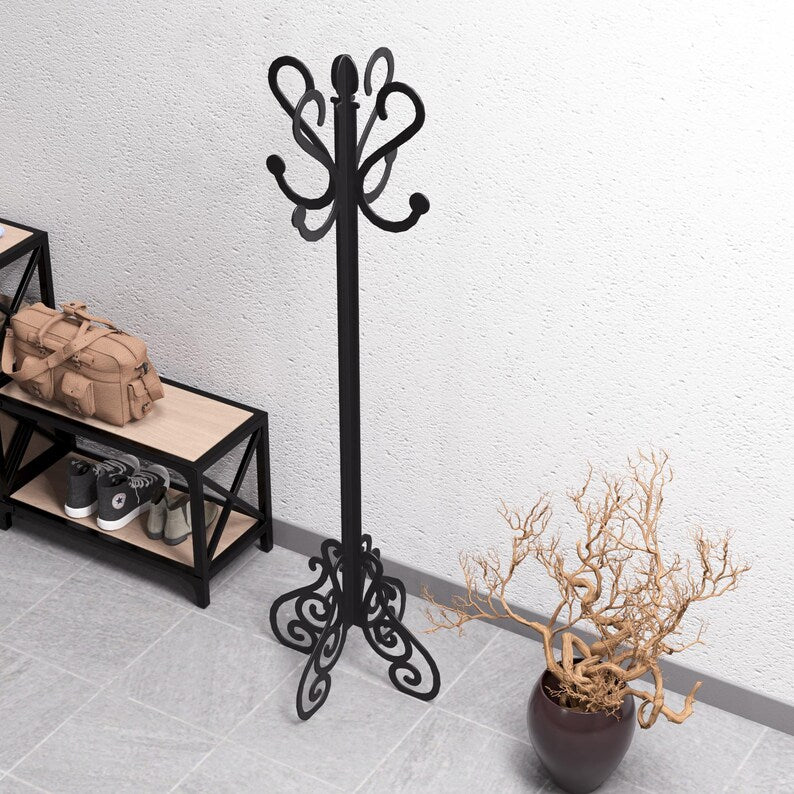 Metal Standing Clothes Rack Vintage Classic - Metal Loft Decoration for the Hallway