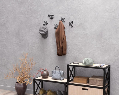 Origami Birds Metal Coat Hooks Set (5 pcs) – Geometric Loft