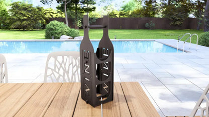 Bottle Wine Rack – Metal Countertop Rack for 3 Bottles Loft