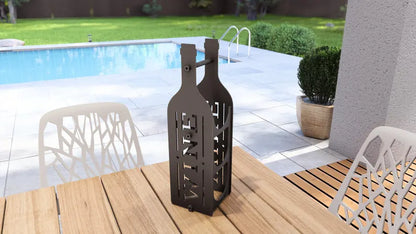 Bottle Wine Rack – Metal Countertop Rack for 3 Bottles Loft