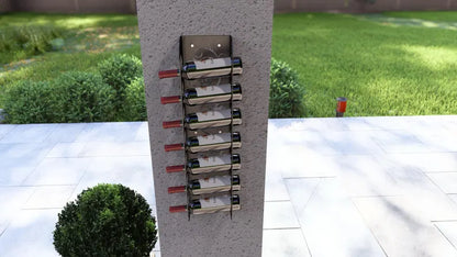 Grapevine Wall-Mounted Wine Rack - Italian Metal Holder for 7 Bottles Loft