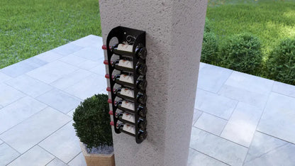 Grapevine Wall-Mounted Wine Rack - Italian Metal Holder for 7 Bottles Loft