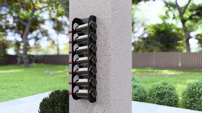 Grapevine Wall-Mounted Wine Rack - Italian Metal Holder for 7 Bottles Loft
