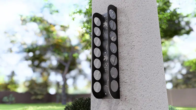 Grapevine Wall-Mounted Wine Rack - Italian Metal Holder for 7 Bottles Loft