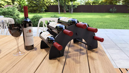 Arch Wine Rack - Metal Countertop Rack for 5 Bottles Loft