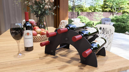 Arch Wine Rack - Metal Countertop Rack for 5 Bottles Loft