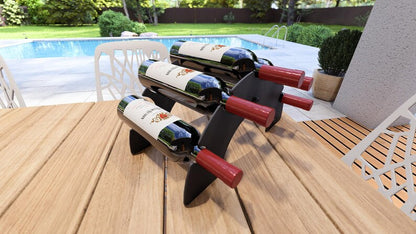 Arch Wine Rack - Metal Countertop Rack for 5 Bottles Loft