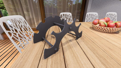 Arch Wine Rack - Metal Countertop Rack for 5 Bottles Loft