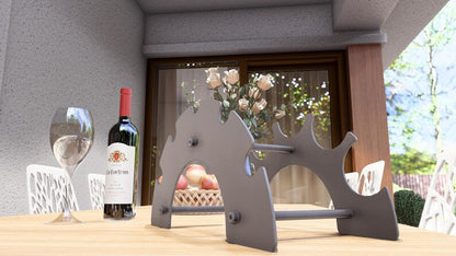 Arch Wine Rack - Metal Countertop Rack for 5 Bottles Loft