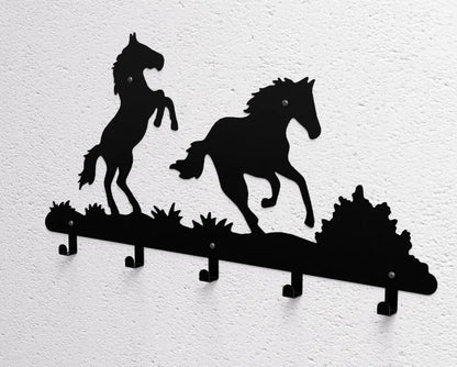 Metalowy Wieszak Ścienny „Horses”