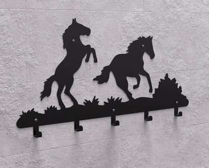 Metalowy Wieszak Ścienny „Horses”