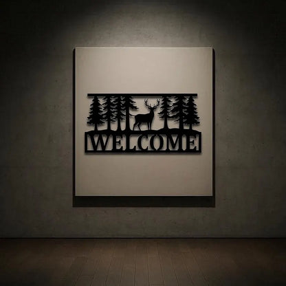 Tablica Dekoracyjna Jeleń w Lesie „Welcome”