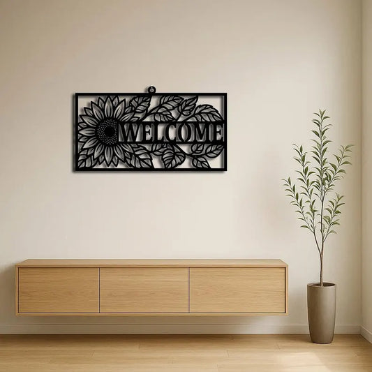 Sunflower "Welcome" Decorative Plaque