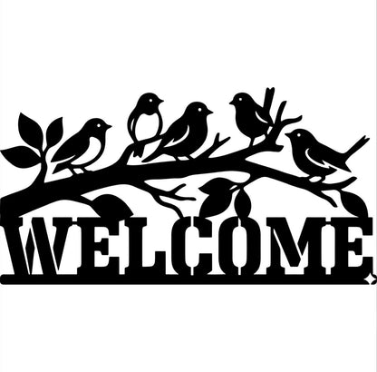 Tablica Dekoracyjna Ptaki na Gałęźi „Welcome”
