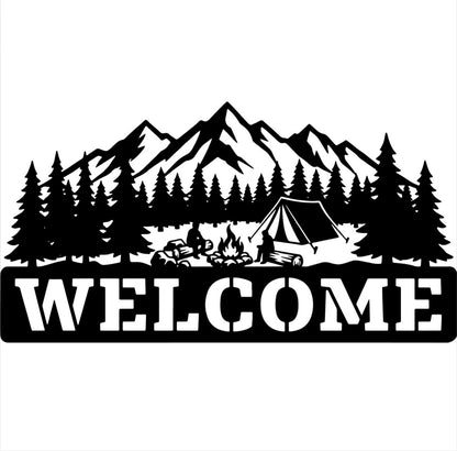 Tablica Dekoracyjna Obóz w Górach „Welcome”